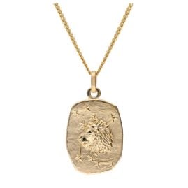 trendor 15404-08 Löwe Sternzeichen Gold 333 / 8K mit vergoldeter Silberkette