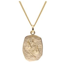 trendor 15404-10 Waage Sternzeichen Gold 333 / 8K mit vergoldeter Silberkette