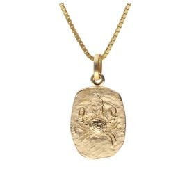 trendor 15382-07 Cancer Zodiac Gold 333/8K with Gold-Plated Silver Necklace