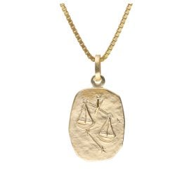 trendor 15382-10 Waage Sternzeichen Gold 333 / 8K mit vergoldeter Silberkette