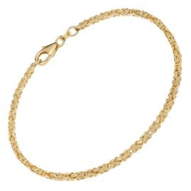 trendor 15495 Damen-Armband Königskette Gold 585 / 14K Breite 2 mm