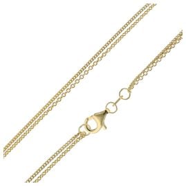 trendor 15492 Damen-Halskette für Anhänger 925 Silber Vergoldet Zweireihig