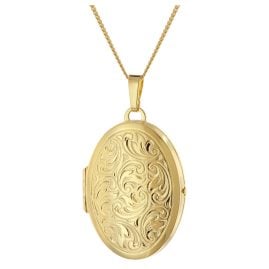 trendor 15548 Damen-Kette mit Medaillon 925 Silber vergoldet