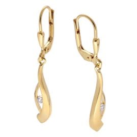 trendor 15616 Women's Earrings 925 Silver Gold-Plated with Cubic Zirconia