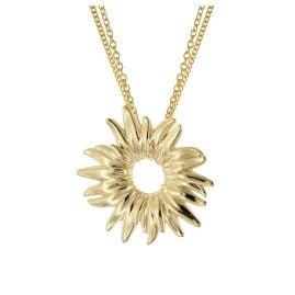 trendor 15634 Sunflower Pendant Gold 333 / 8K with Gold-Plated Silver Chain