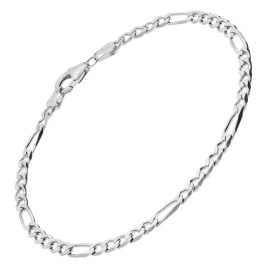 trendor 15728 Women's Figaro Bracelet 925 Silver Width 3.4 mm