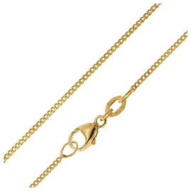 trendor 15770 Curb Chain 750 Gold 18 kt Flat Necklace 1.2 mm Wide