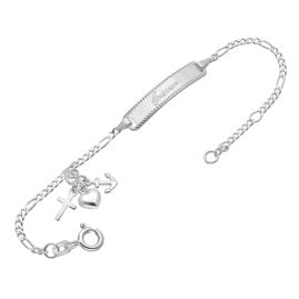 trendor 15876 Engraving Bracelet for Girls 925 Silver 14/12 cm