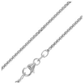 trendor 35897 Box Chain Necklace for Men 925 Silver 1,5 mm wide