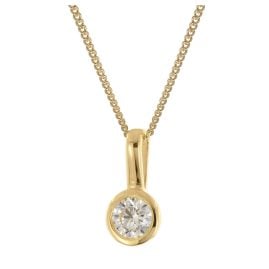 trendor 15877 Women's Diamond Pendant Necklace 0.20 ct Gold 585/14K