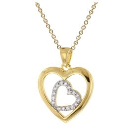 trendor 15912 Women's Heart Pendant Gold 333/8K + Gold-Plated Silver Chain