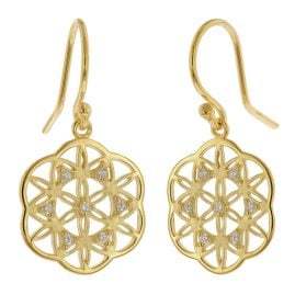 trendor 15938 Women's Earrings Mandala Gold-Plated 925 Sterling Silver