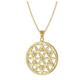 trendor 15946 Women's Necklace Mandala Gold-Plated 925 Silver