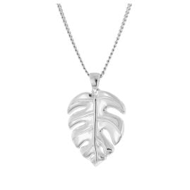 trendor 15954 Women's Necklace Monstera Leaf 925 Sterling Silver