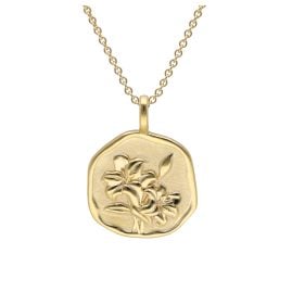 trendor 68002-05 Halskette mit Monatsblume Mai 925 Silber Vergoldet