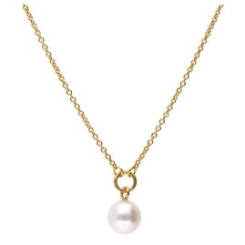 trendor 68156 Damen-Halskette mit Perle 925 Silber Vergoldet 45 cm