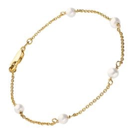 trendor 68155 Ladies' Bracelet With Pearls Gold-Plated 925 Silver 19 cm