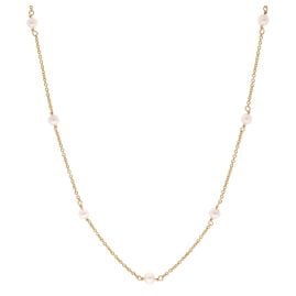 trendor 68154 Ladies' Necklace With Pearls 925 Silver Gold-Plated 45 cm