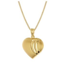 trendor 68198 Women's Heart Pendant Gold 333 With Gold-Plated Silver Necklace