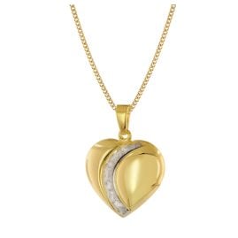 trendor 68200 Women's Heart Pendant Gold 333 2-Tone With Gold-Plated Necklace