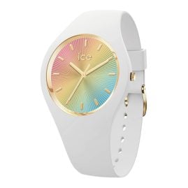 Ice-Watch 025350 Damen-Armbanduhr ICE Champagne M Weißer Regenbogen