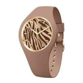 Ice-Watch 025893 Damen-Armbanduhr ICE Wild S Mokka-/Goldfarben Zebra