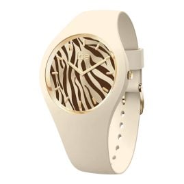Ice-Watch 025892 Armbanduhr für Damen ICE Wild S Mandelhaut/Goldfarben Zebra