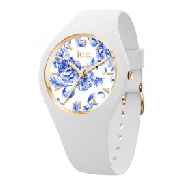 Ice-Watch 019226 Armbanduhr ICE Blue S Porzellanweiß mit Blumen