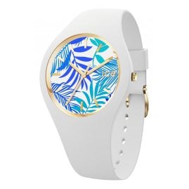 Ice-Watch 020517 Ladies' Watch ICE Flower Turquoise Leaves M White