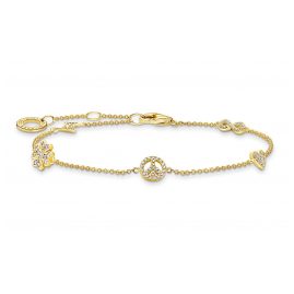 Thomas Sabo A2039-414-14-L19v Ladies' Bracelet with Symbols Gold Tone