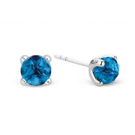 Ti Sento 7768DB Ladies' Stud Earrings Silver Blue