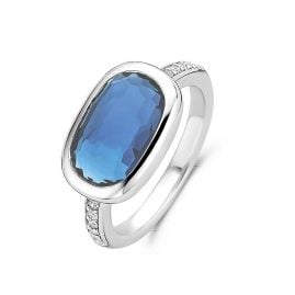 Ti Sento 12139DB Women's Ring with Blue Stone