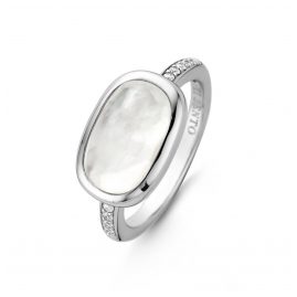 Ti Sento 12139MW Ladies' Ring with White Mother-of-Pearl
