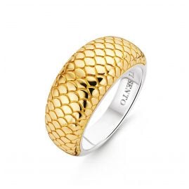 Ti Sento 12162SY Ladies' Ring Snake Pattern Gold Plated Silver