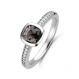 Ti Sento 12176GB Damen-Ring Silber mit Grauem Stein