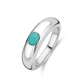 Ti Sento 12185TQ Silver Women's Ring with Turquoise Stone
