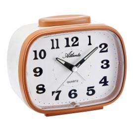 Atlanta 2172/3 Quartz Alarm Clock with Bell Sound Brown
