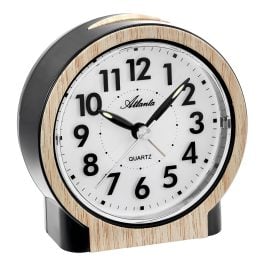 Atlanta 2173/30 Quartz Alarm Clock Black/Beech