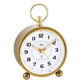 Atlanta 1836/9 Quartz Alarm Clock Radio-Controlled Gold Tone