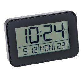 Atlanta 1802/7 Radio-Controlled Digital Alarm Clock Black