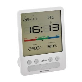 Atlanta 2870/0 Digital-Funkwecker Hygrometer Slim Weiß