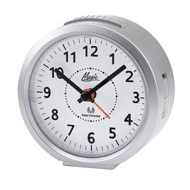 Atlanta 2830/19/M Radio-Controlled Quartz Alarm Clock Silver Tone