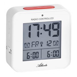 Atlanta 1880/0 Radio-Controlled Alarm Clock with 2 Alarms