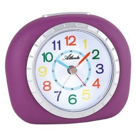 Atlanta 1966/8 Kids Alarm Clock with Silent Movement Purple