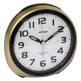 Atlanta 1954/9 Alarm Clock with Light Sensor Gold Tone
