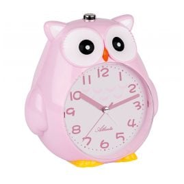 Atlanta 2160/17 Alarm Clock with Quiet Movement Owl Pink