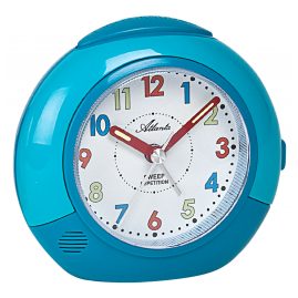 Atlanta 1708/5 Kids Alarm Clock with Quiet Movement Blue