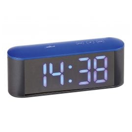 Atlanta 1133/5 Alarm Clock with LED Display Anthracite / Blue