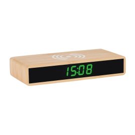 Atlanta 2603 Wecker mit Wireless-Ladefunktion Bambusgehäuse