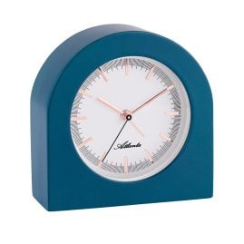Atlanta 3105/5 Table Alarm Clock with Silent Quartz Movement Blue